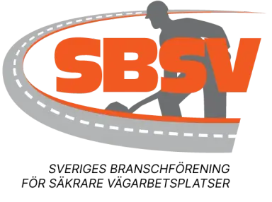 SBSV logotyp – branschorganisation för säkerhet på vägarbetsplatser och samarbetspartner till ATA.